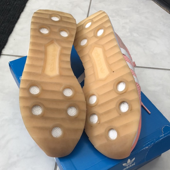 Adidas Originals Flashrunner Womens Trainers Lace Up Shoes Peach - Picture 8 of 8